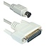 Mini DIN 8-pins naar 25-pins SUB-D kabel voor Mac Imagewriter en Epson / beige - 1,8 meter