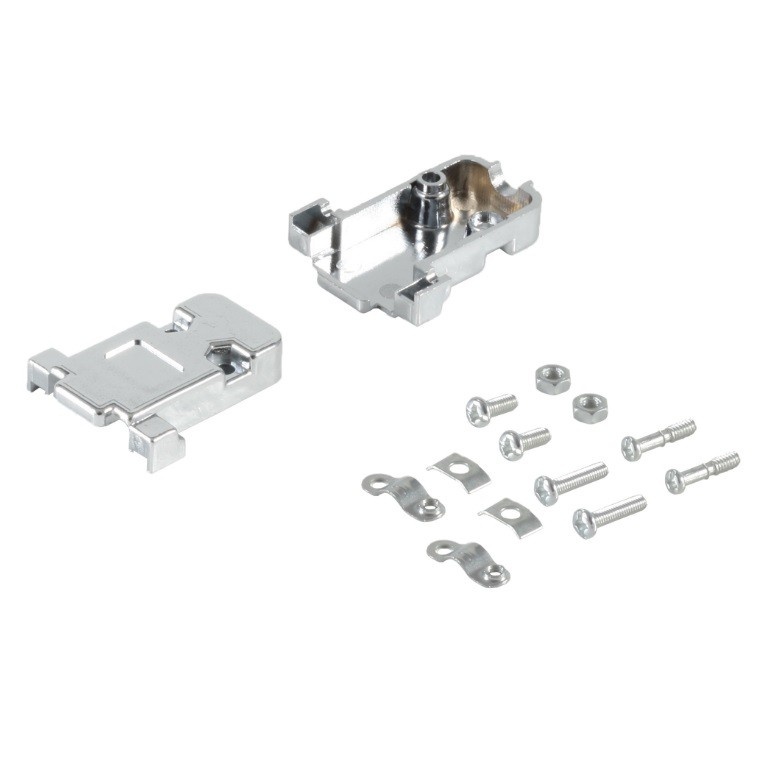 Connector behuizing voor seriële RS232 connector 9-pins SUB-D - gemetalliseerd | S-Impuls