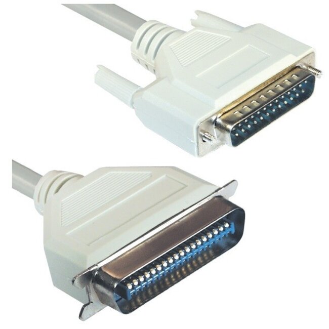 Parallelle EPP High Speed printerkabel 25-pins SUB-D - 36-pins Centronics / gegoten connectoren - 10 meter