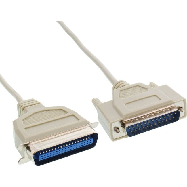 Premium parallelle printerkabel 25-pins SUB-D - 36-pins Centronics / gegoten connectoren - 9 meter