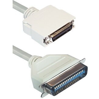 Transmedia Parallelle printerkabel 36-pins Centronics - HP 36-pins Mini Centronics / gegoten connectoren - 1,8 meter