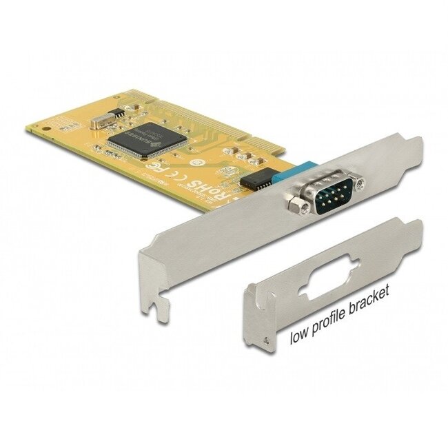 DeLOCK seriële RS232 PCI kaart met 1 9-pins SUB-D poort en Low Profile bracket