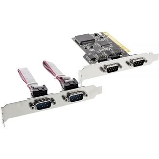 InLine InLine seriële RS232 PCI kaart met 4 9-pins SUB-D poorten