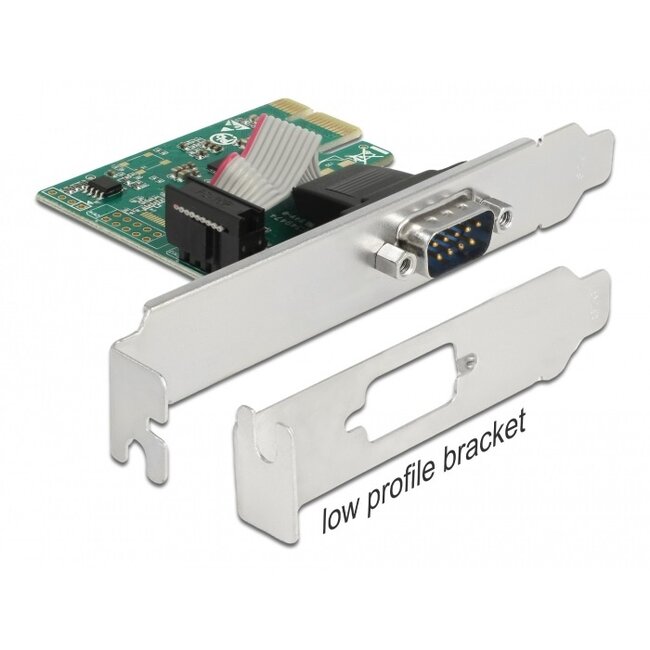 DeLOCK seriële RS232 PCI-Express kaart met 1 9-pins SUB-D poort en Low Profile bracket