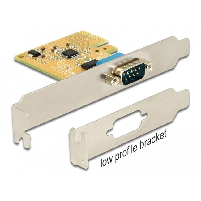 DeLOCK seriële RS232 PCI-Express kaart met 1 9-pins SUB-D poort en Low Profile bracket