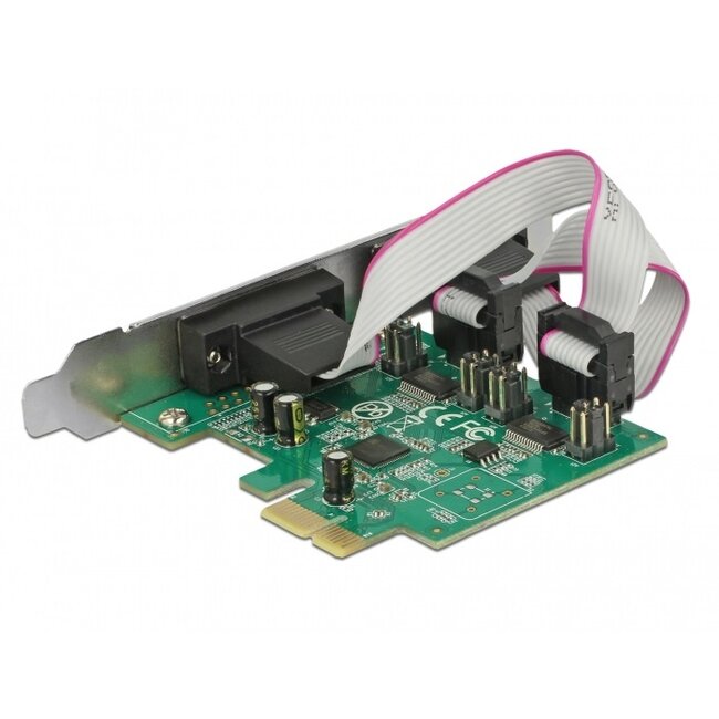 DeLOCK seriële RS232 PCI-Express kaart met 2 9-pins SUB-D poort en Low Profile brackets