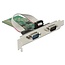 DeLOCK seriële RS232 PCI-Express kaart met 4 9-pins SUB-D poorten en Low Profile brackets