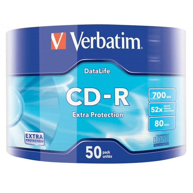 Verbatim CD-R discs op spindel - 52-speed - 700 MB / 80 minuten / 50 stuks