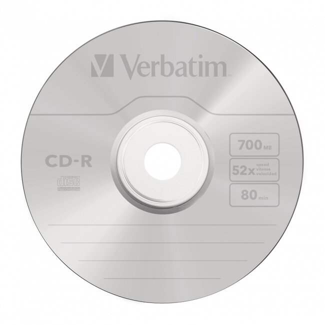 Verbatim CD-R AZO Crystal discs op spindel - 52-speed - 700 MB / 80 minuten / 25 stuks
