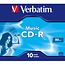 Verbatim Music CD-R discs in Jewel Case voor CD-recorders - 16-speed - 80 minuten / 10 stuks