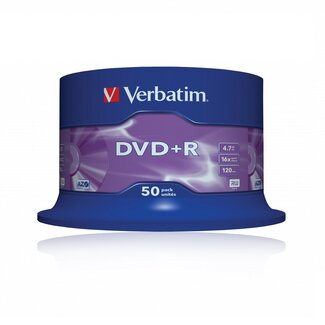 Verbatim Verbatim DVD+R discs op spindel - 16-speed - 4,7 GB / 50 stuks
