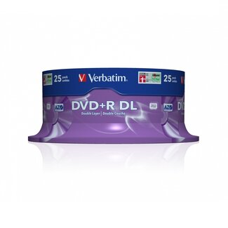 Verbatim Verbatim DVD+R Double Layer discs op spindel - 8-speed - 8,5 GB / 25 stuks