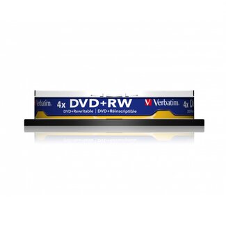 Verbatim Verbatim DVD+RW discs op spindel - 4-speed - 4,7 GB / 10 stuks