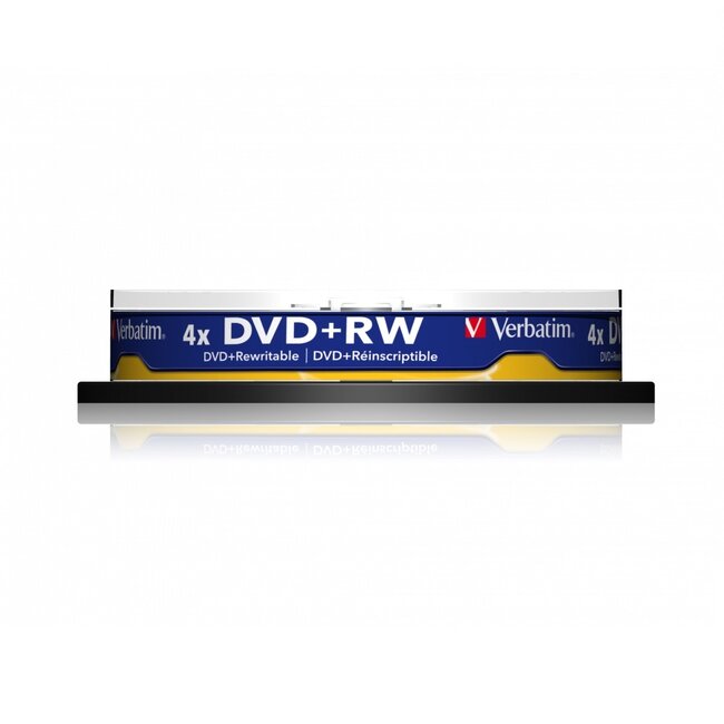 Verbatim DVD+RW discs op spindel - 4-speed - 4,7 GB / 10 stuks