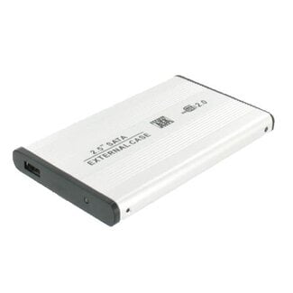 Dolphix HDD behuizing voor 2.5'' SATA HDD/SSD - USB2.0 / zilver