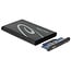 DeLOCK HDD behuizing voor 2,5'' SATA HDD/SSD (9,5mm) - USB3.1 / zwart