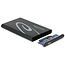 DeLOCK HDD behuizing voor 2,5'' SATA HDD/SSD (9,5mm) - USB3.1 / zwart