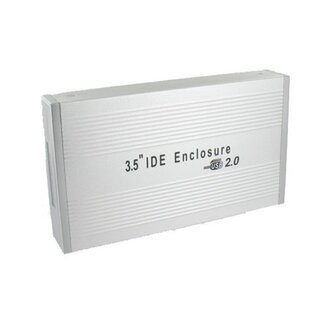 Dolphix HDD behuizing voor 3,5'' IDE HDD - USB2.0 / zilver