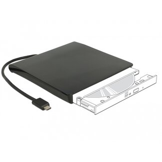 DeLOCK DeLOCK behuizing voor 5,25'' Slim SATA drives (12,7mm) - USB3.0 (USB-C) / zwart