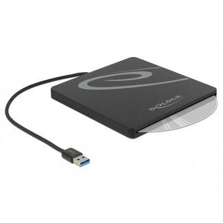 DeLOCK DeLOCK behuizing voor 5,25'' Slot-in Slim SATA drives (9,5mm & 12,7mm) - USB3.0 (USB-A) / zwart