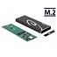 DeLOCK externe behuizing voor M.2 SSD (max. 60mm) - USB3.1 / zwart