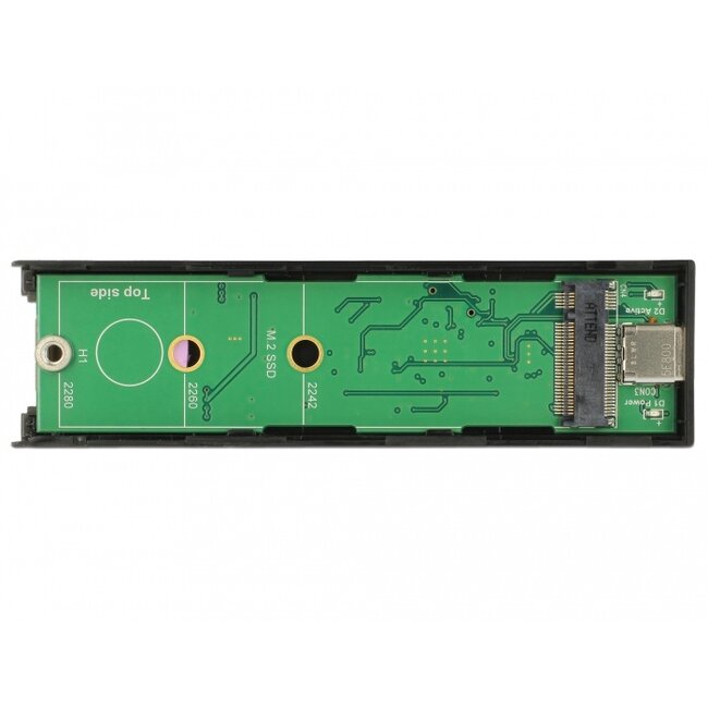 DeLOCK externe behuizing voor M.2 SSD (max. 80mm) - USB3.1 / zwart