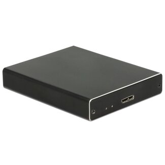 DeLOCK DeLOCK externe behuizing voor 2 M.2 SSD's (max. 80mm) met RAID - USB3.1 / zwart