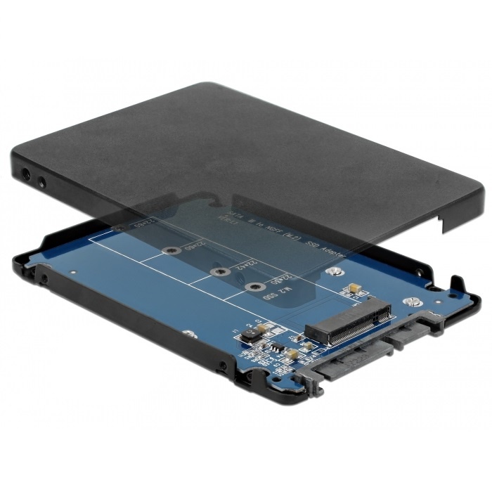 DeLOCK SATA 22 Pin naar M.2 NGFF 2.5" serial-ata controller Met behuizing, 62688