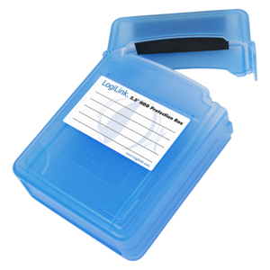 Afsluitbare bescherm box voor 2x 2,5'' HDD/SSD / blauw