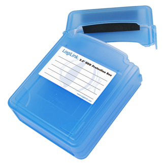 LogiLink Afsluitbare bescherm box voor 2x 2,5'' HDD/SSD / blauw