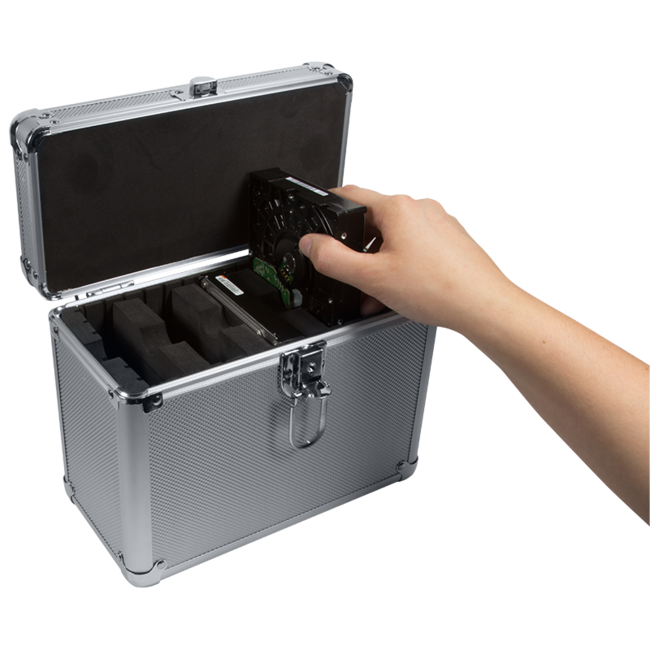 Koffer voor 5x 3,5'' HDD / zilver