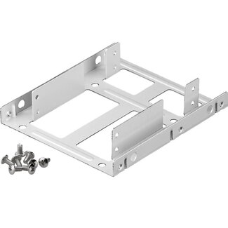 Goobay 2x 2,5'' HDD/SSD naar 3,5'' slot montage frame / zilver