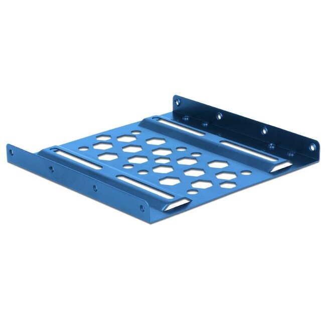 Premium 2,5'' HDD/SSD naar 3,5'' slot montage frame / aluminium / blauw