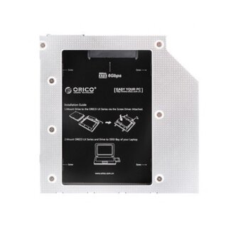 Orico Orico 2,5'' SATA HDD/SSD naar 5,25'' Ultra Slim SATA drive (9,5mm) caddy / grijs