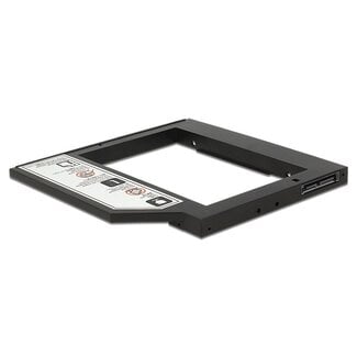 DeLOCK Premium 2,5'' SATA HDD/SSD naar 5,25'' Ultra Slim SATA drive (9,5mm) caddy / zwart