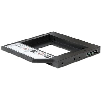 DeLOCK Premium 2,5'' SATA HDD/SSD naar 5,25'' Slim SATA drive (12,7mm) caddy / zwart