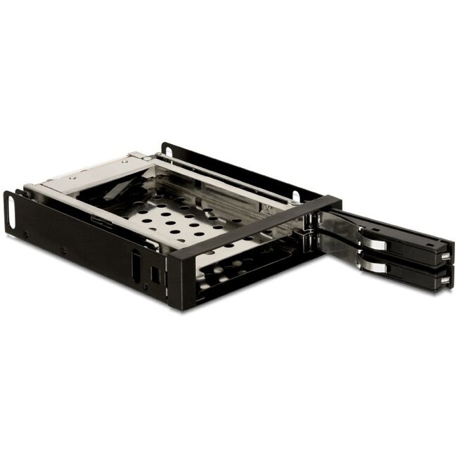 Premium 2x 2,5'' SATA HDD/SSD naar 3,5'' HDD mobile rack / zwart