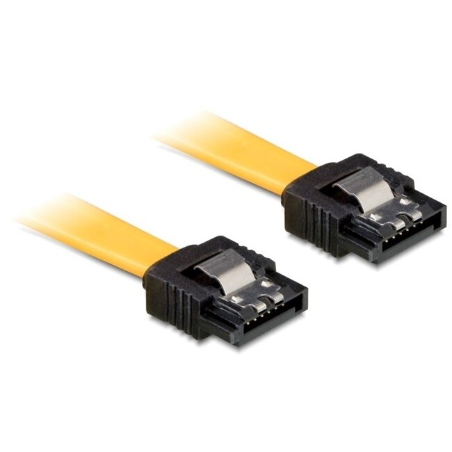 SATA datakabel - plat - SATA600 - 6 Gbit/s / geel - 0,10 meter