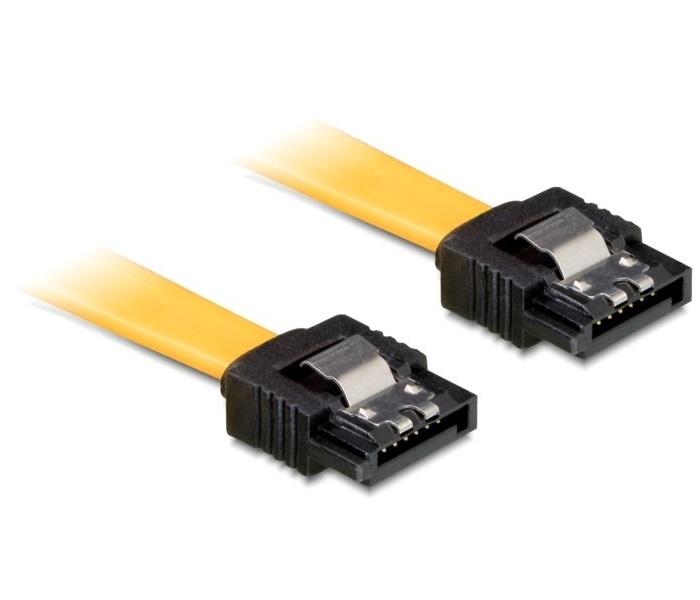 SATA datakabel - plat - SATA600 - 6 Gbit/s / geel - 0,50 meter