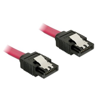 Cablexpert SATA datakabel - plat - SATA600 - 6 Gbit/s / rood - 0,10 meter