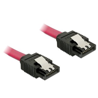 DeLOCK SATA datakabel - plat - SATA600 - 6 Gbit/s / rood - 0,20 meter