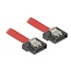 SATA FLEXI datakabel - plat - SATA600 - 6 Gbit/s / rood - 0,20 meter