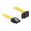 SATA datakabel - recht / haaks naar boven - plat - SATA600 - 6 Gbit/s / geel - 0,20 meter