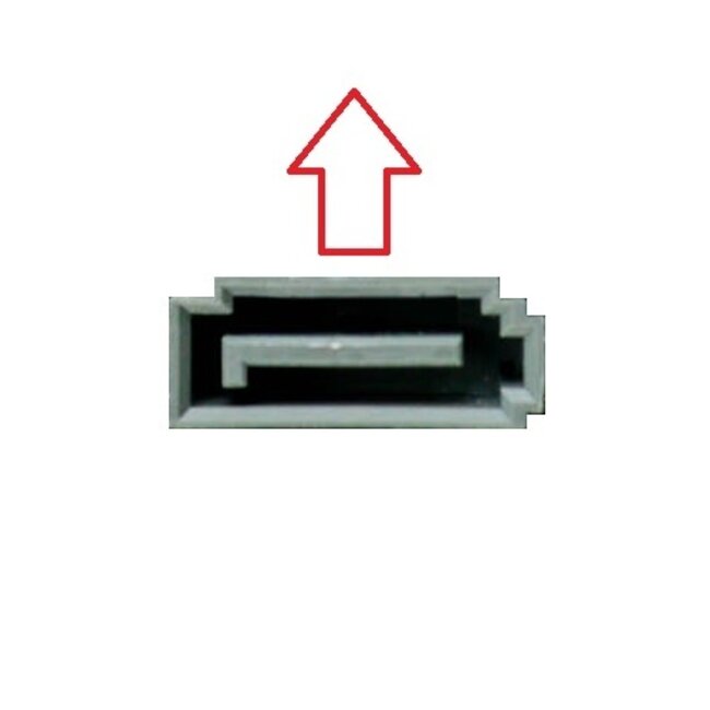 SATA datakabel - recht / haaks naar boven - plat - SATA600 - 6 Gbit/s / geel - 1 meter