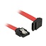 SATA datakabel - recht / haaks naar boven - plat - SATA600 - 6 Gbit/s / rood - 0,20 meter