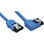 SATA datakabel - recht / haaks naar links - rond - SATA600 - 6 Gbit/s / blauw - 0,30 meter