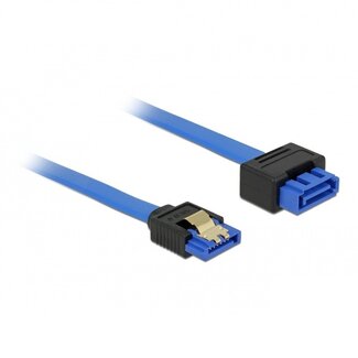 DeLOCK SATA data verlengkabel - plat - SATA600 - 6 Gbit/s / blauw - 0,20 meter