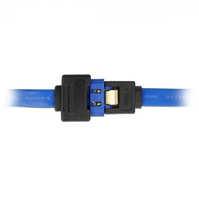 SATA data verlengkabel - plat - SATA600 - 6 Gbit/s / blauw - 0,30 meter