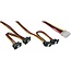 Molex (m) - 4x SATA (v) haaks met metalen klem splitter - 0,50 meter