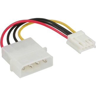 InLine Molex (m) - Floppy (v) voedingskabel - 0,05 meter